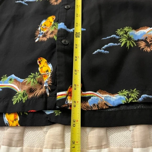 Vans Men's Black Tropical Parrot Shirt Size M - Picture 7 of 8
